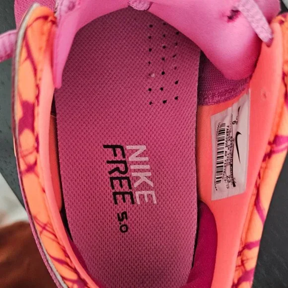 Nike Free TR 5 women's training shoes, size 6, pink w/ sunset Glow(orange) - Picture 7 of 13